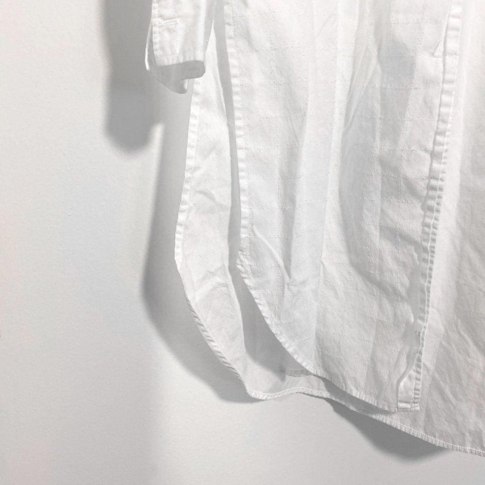 Zara Basic White Button Front Short Shirt Dress C… - image 5